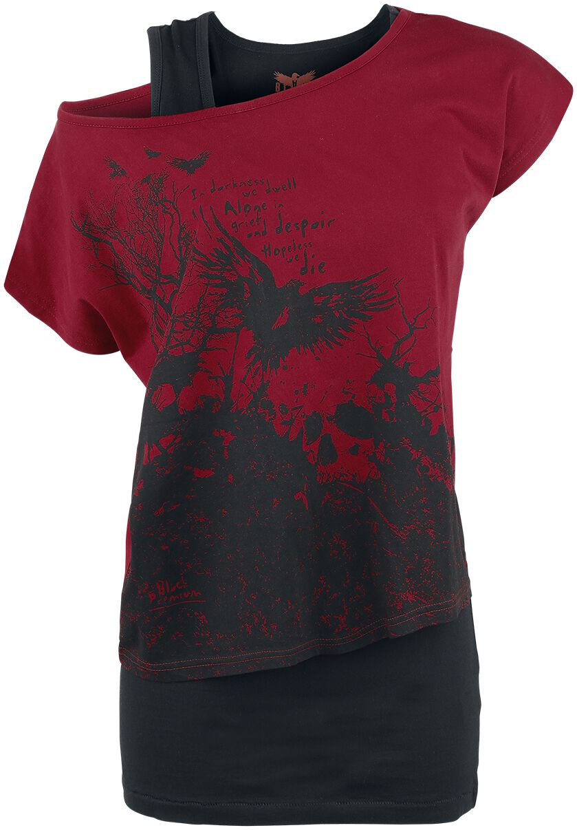 Black Premium by EMP T-Shirt - Got My Mind Set On You - XS bis XXL - für Damen - Größe L - schwarz/rot