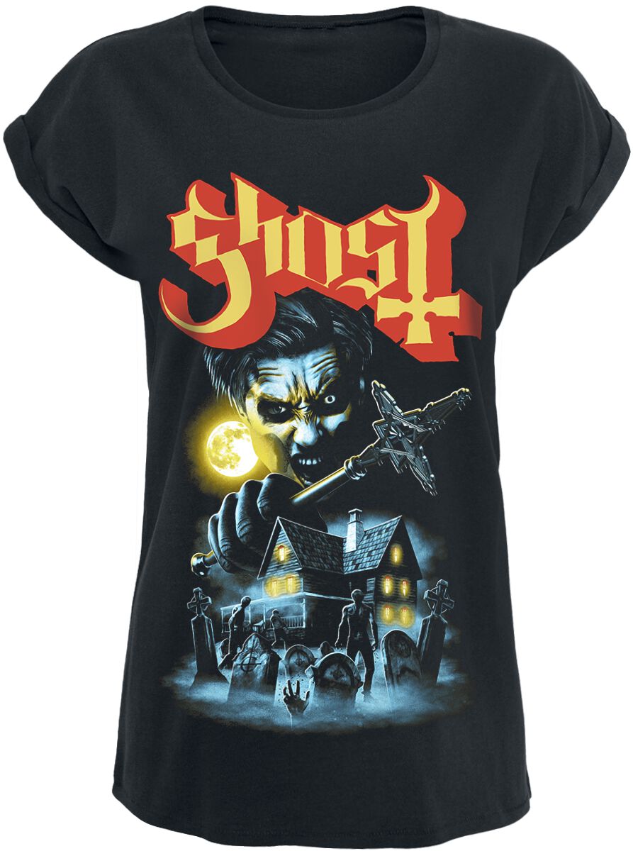 Ghost T-Shirt - By The Cemetery - M bis 4XL - für Damen - Größe M - schwarz  - Lizenziertes Merchandise!