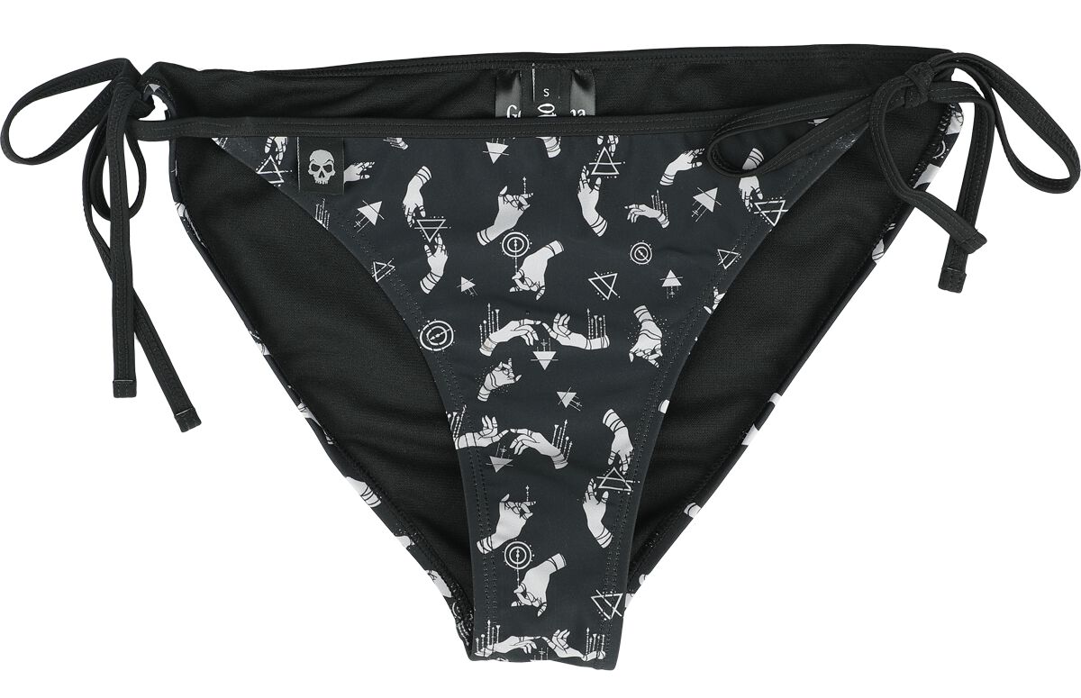 Gothicana by EMP - Gothic Bikini-Unterteil - Bikini Pants with Mystical Print - S bis XXL - für Damen - Größe XL - schwarz