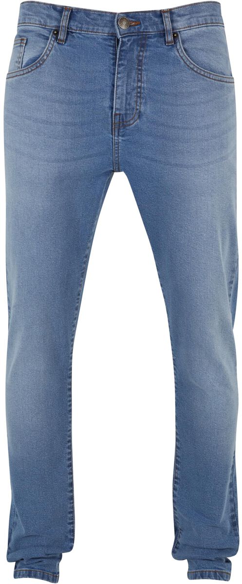 Urban Classics Jeans - Heavy Ounce Slim Fit Jeans - W30L31 bis W34L32 - für Männer - Größe W33L32 - hellblau