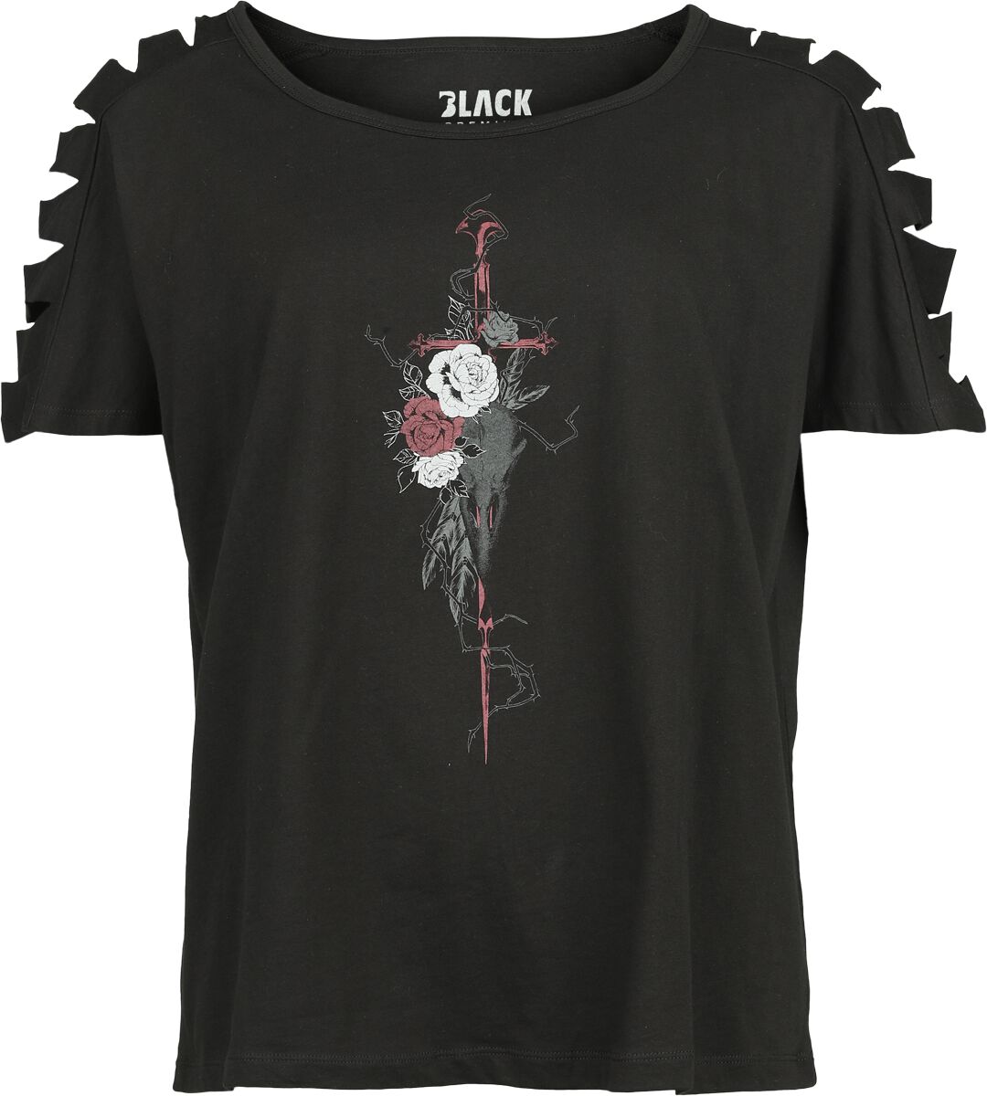 Black Premium by EMP - T-Shirt with Cut Outs - T-Shirt - schwarz - EMP Exklusiv!