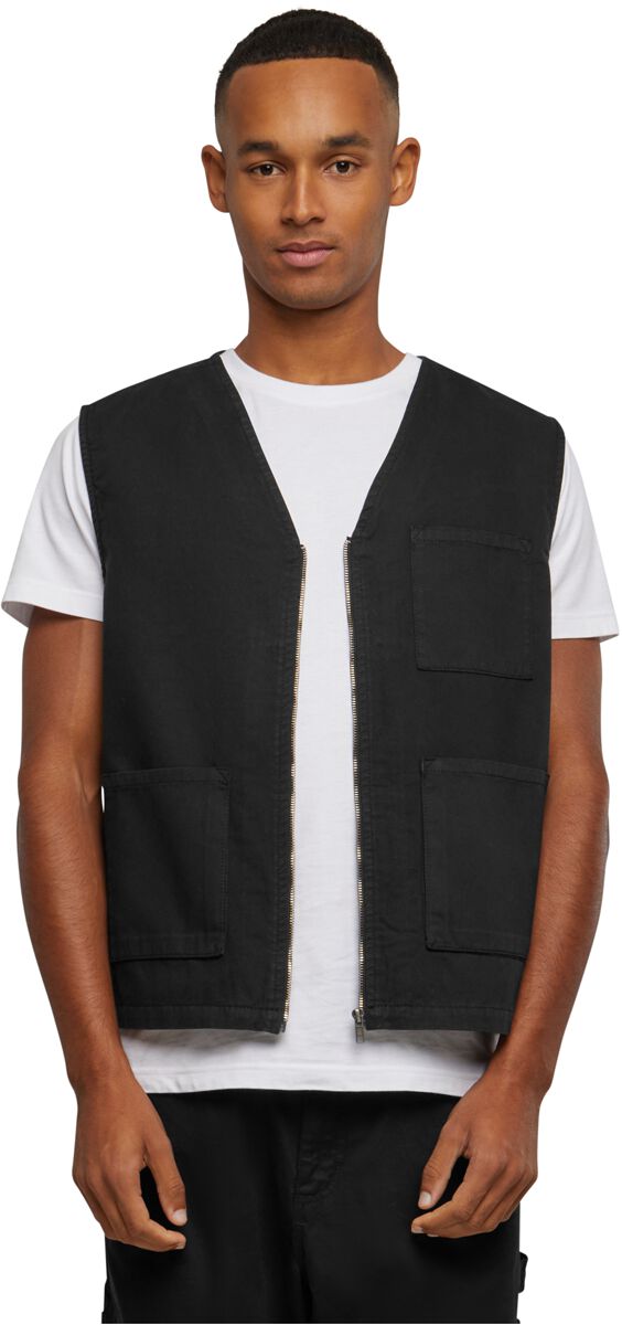 Urban Classics Weste - Organic Cotton Vest - S bis L - für Männer - Größe L - schwarz