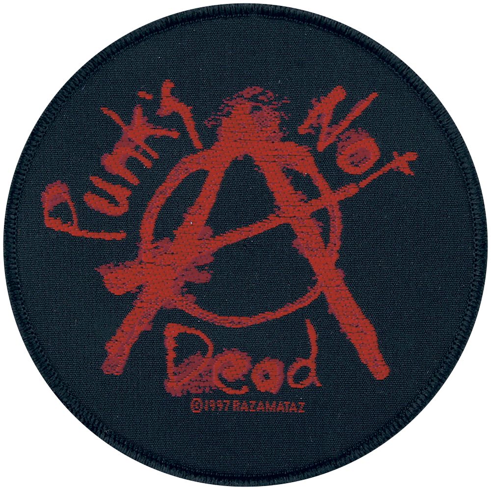 Punk`s Not Dead  Patch schwarz rot