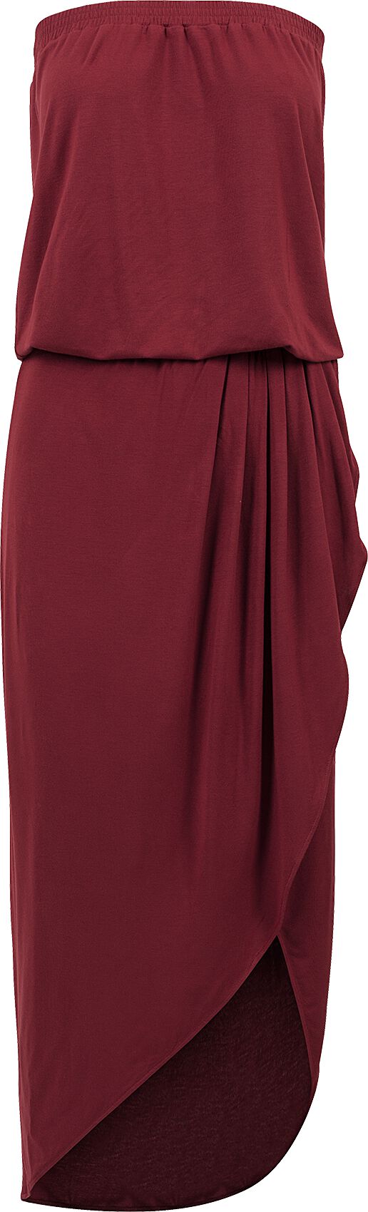 Urban Classics - Ladies Viscose Bandeau Dress - Kurzes Kleid - burgund