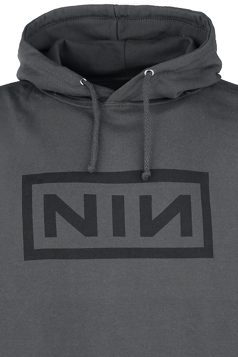 Nine Inch Nails Classic Black Logo Kapuzenpullover charcoal