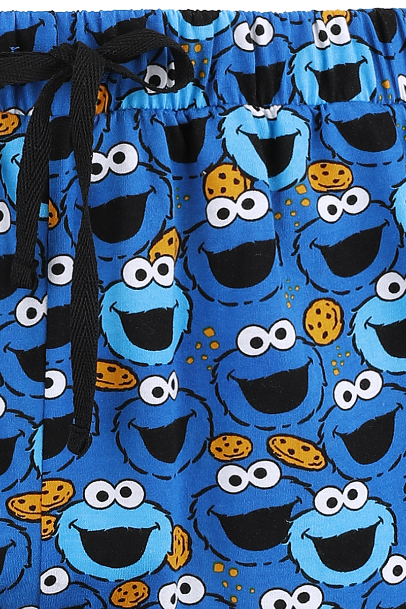 Sesamstraße Cookie Monster Schlafanzug blau