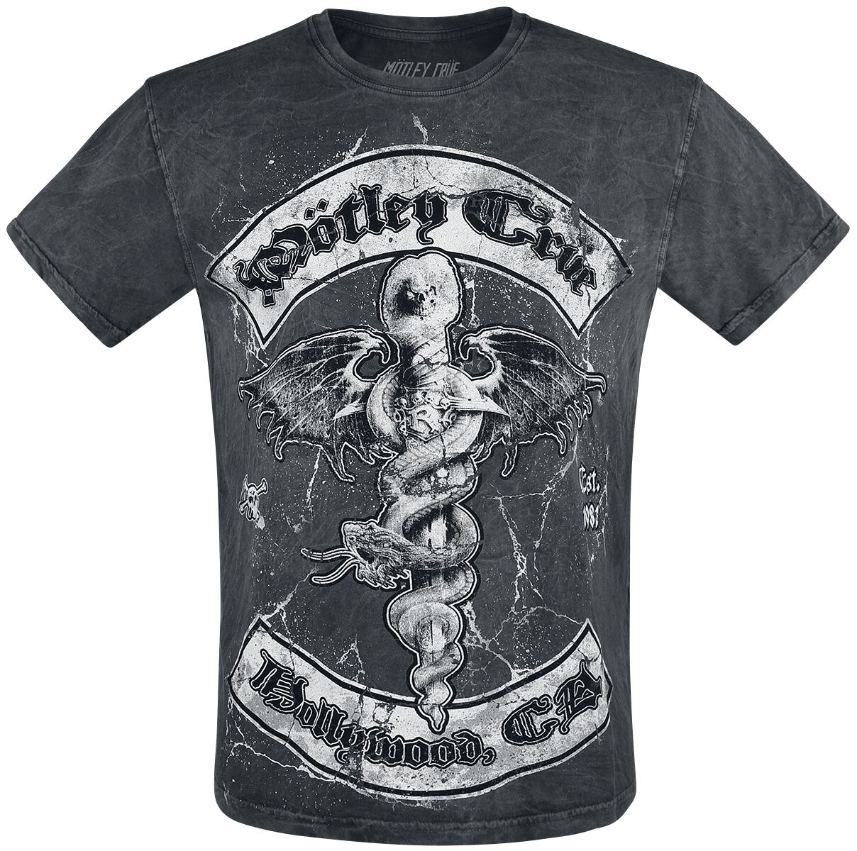Mötley Crüe T-Shirt - Feel Good - S bis XXL - für Männer - Größe M - grau/weiß  - Lizenziertes Merchandise!