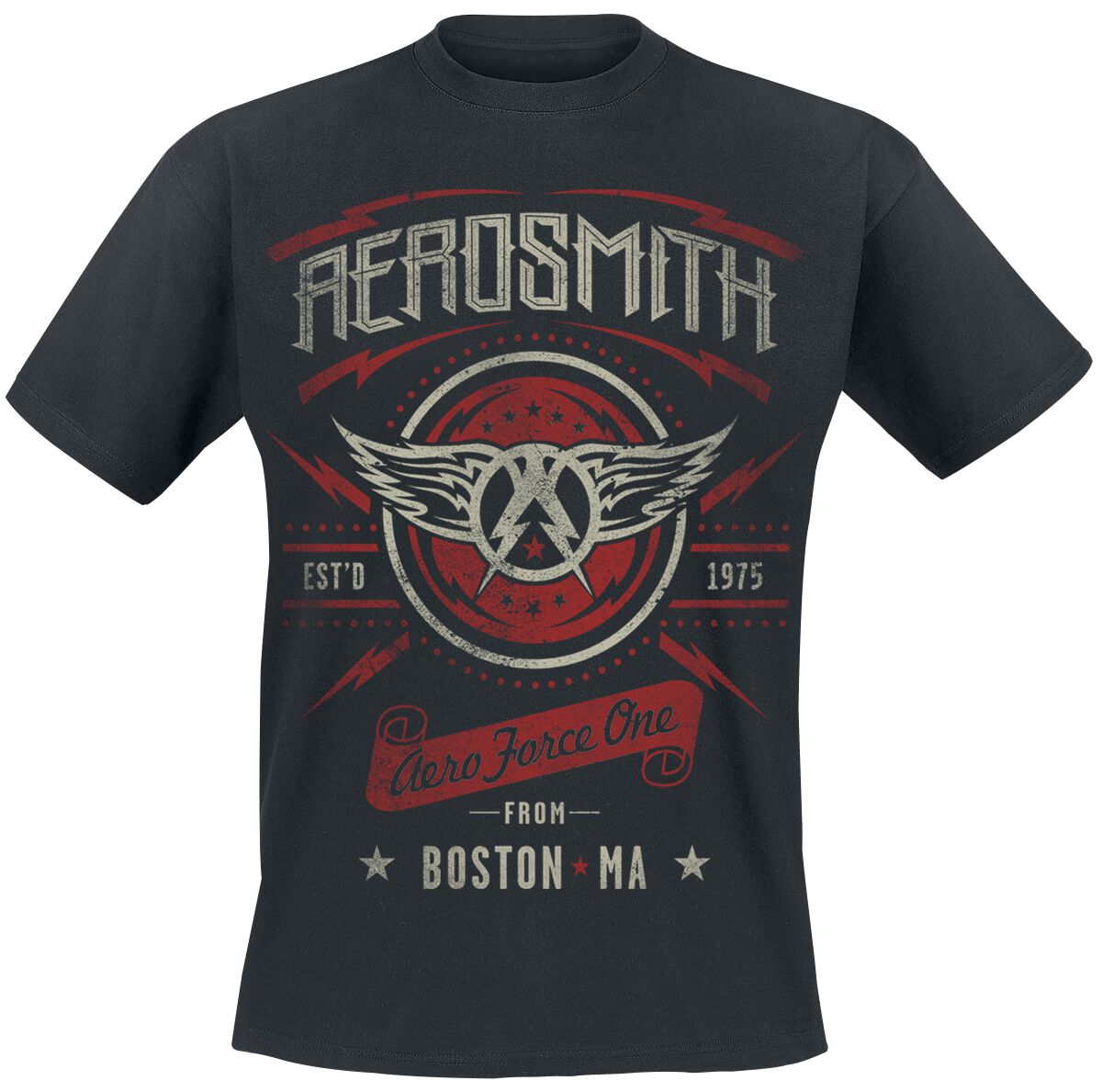 Aerosmith T-Shirt - Aero Force One - XL - für Männer - Größe XL - schwarz  - Lizenziertes Merchandise!
