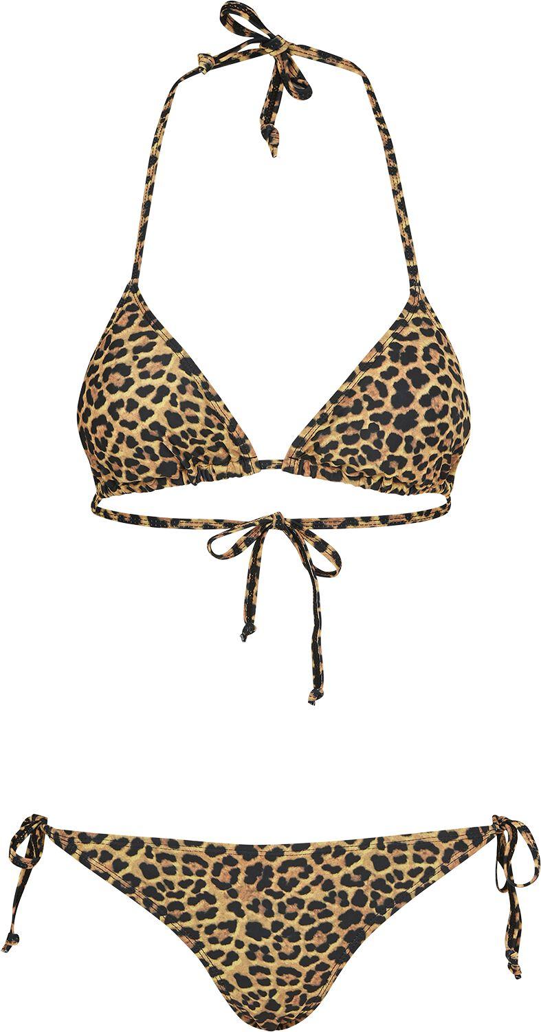 Urban Classics - Ladies Leo Bikini - Bikini-Set - braun|schwarz