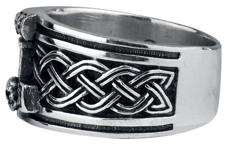 etNox hard and heavy Thors Hammer Ring silberfarben