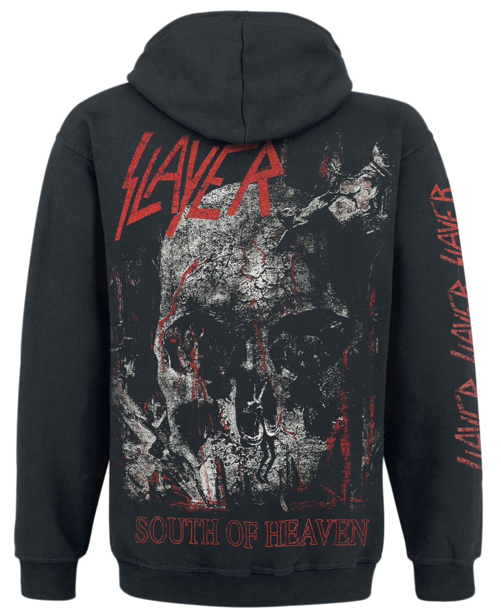 Slayer Kapuzenjacke - South Of Heaven - S bis XXL - für Männer - Größe L - schwarz  - Lizenziertes Merchandise!