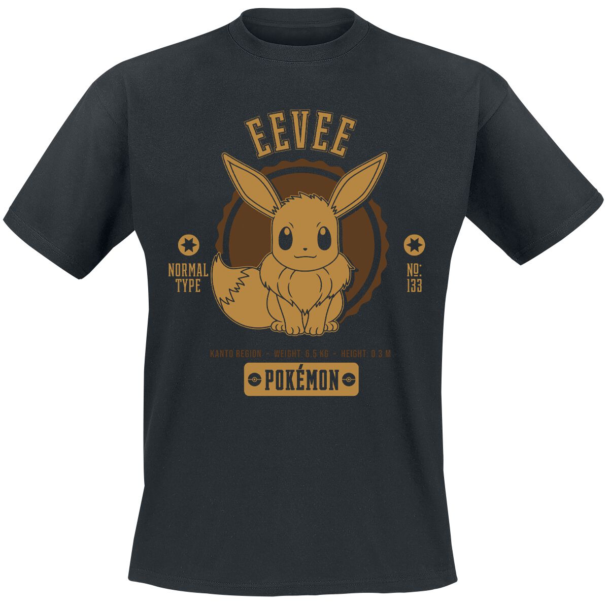 Pokémon Evoli T-Shirt schwarz