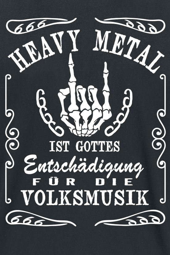 Alkohol & Party Heavy Metal T-Shirt schwarz