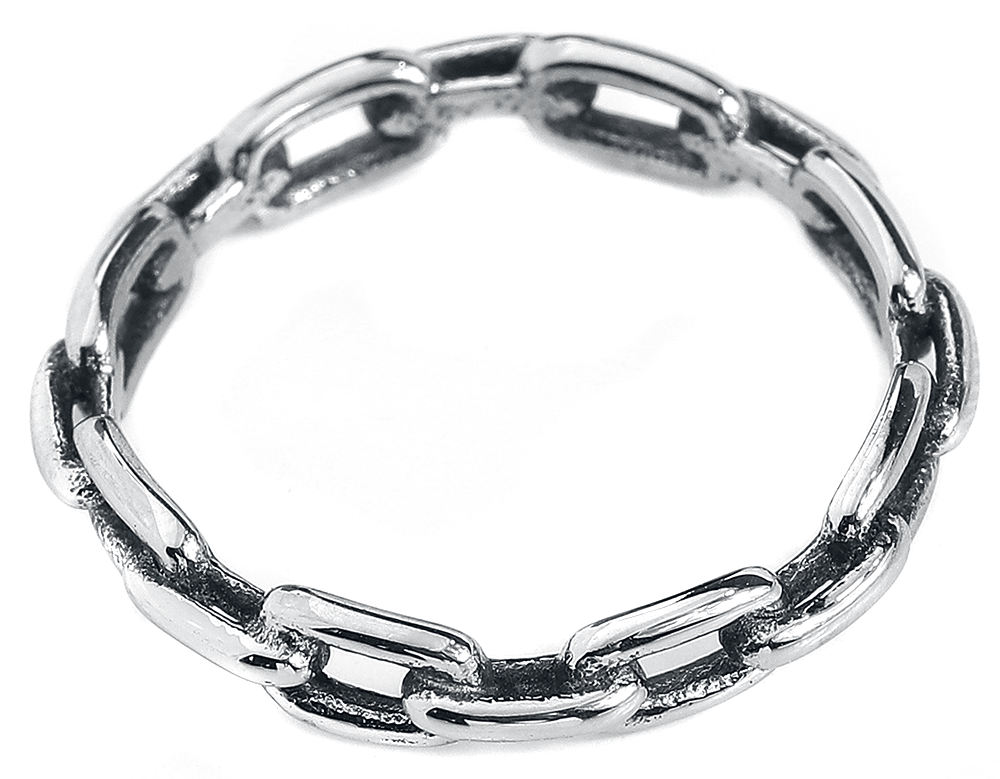 etNox Ring - Chain - für Damen - silberfarben