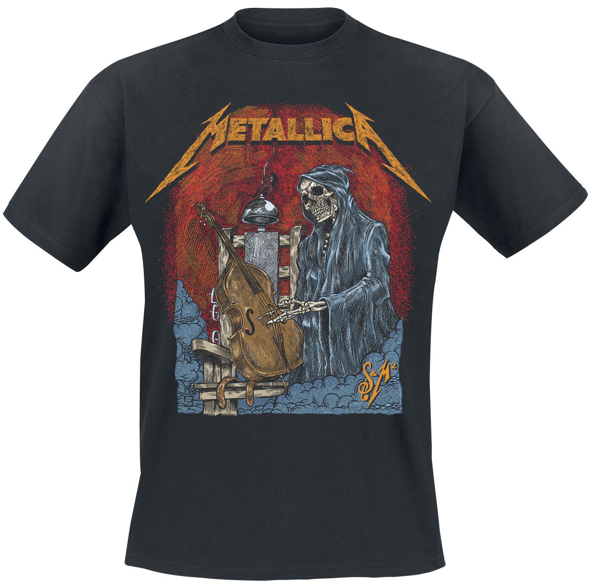 Metallica T-Shirt - S&M2 Cello Reaper - S bis 5XL - für Männer - Größe S - schwarz  - Lizenziertes Merchandise!