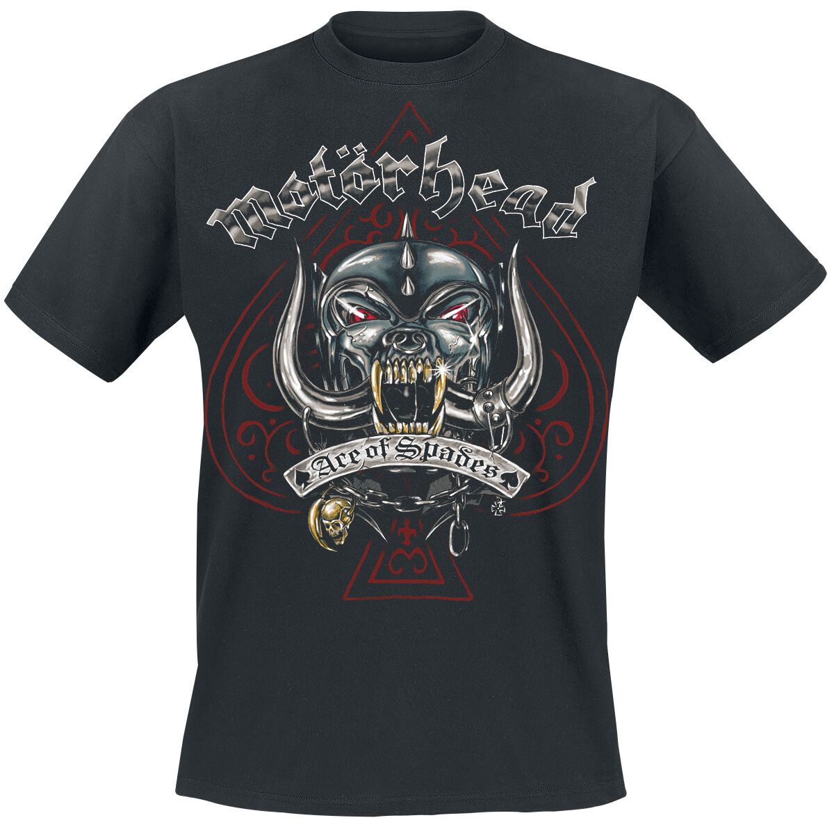 Image of Motörhead Ace Of Spades Tattoo T-Shirt schwarz