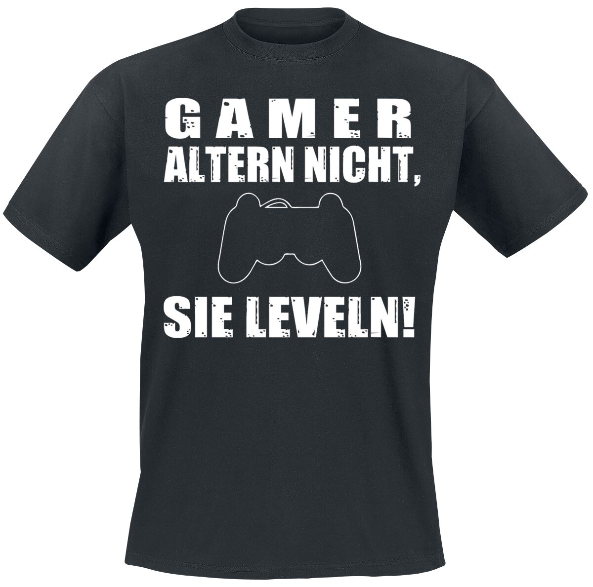 Sprüche - Gaming T-Shirt - Gamer altern nicht, sie leveln! - M bis 3XL - für Männer - Größe XXL - schwarz  - EMP exklusives Merchandise!