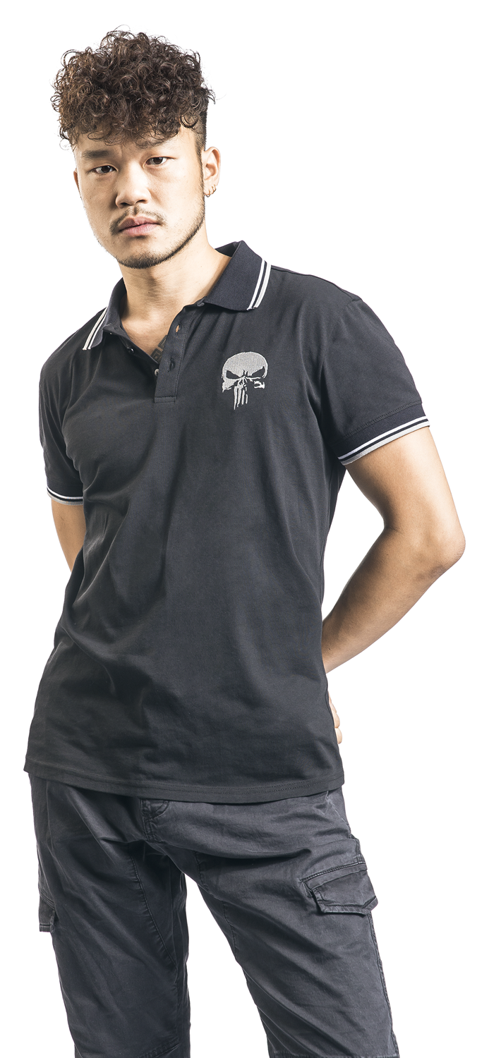 The Punisher Skull Poloshirt schwarz