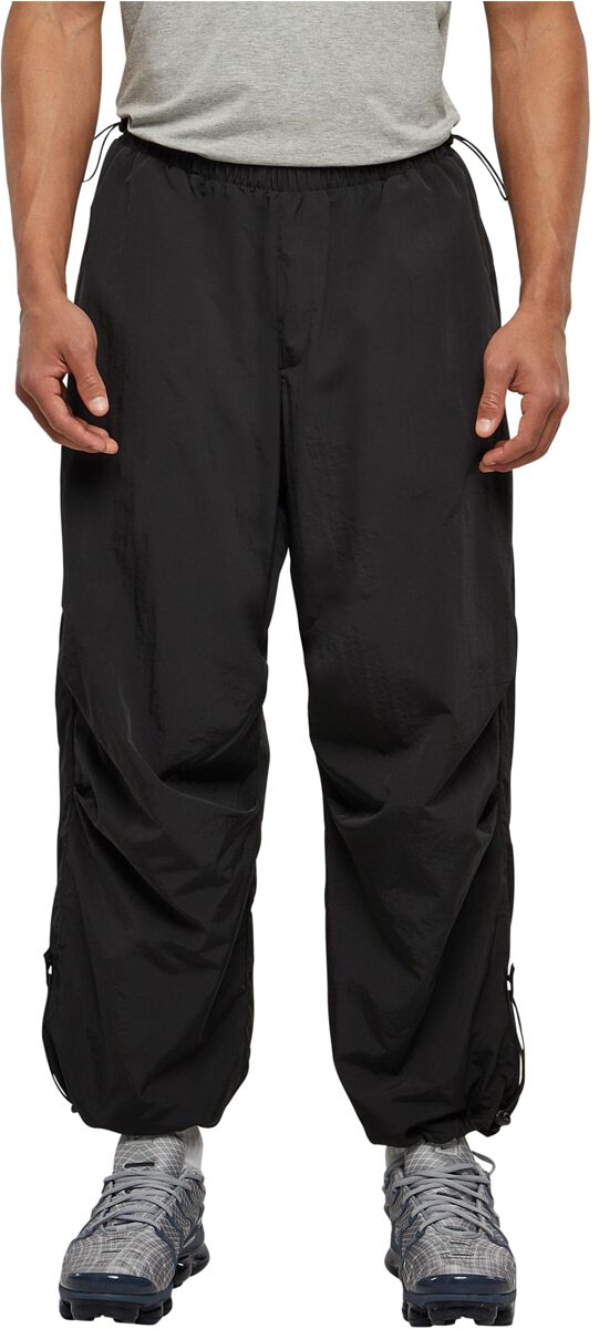 Urban Classics Stoffhose - Nylon Parachute Pants - L bis 4XL - für Männer - Größe L - schwarz