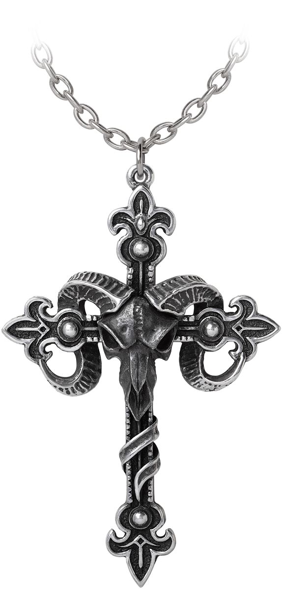 Alchemy Gothic - Cross of Baphomet - Halskette - silberfarben
