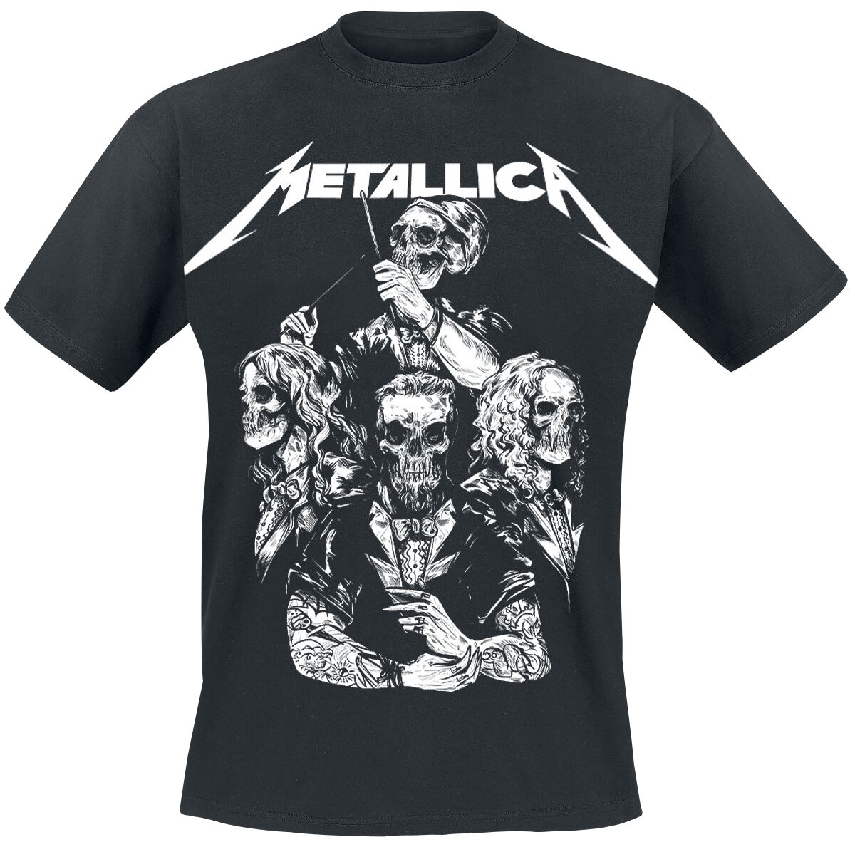 Metallica T-Shirt - S&M2 Skull Tux - S bis XXL - für Männer - Größe S - schwarz  - Lizenziertes Merchandise!