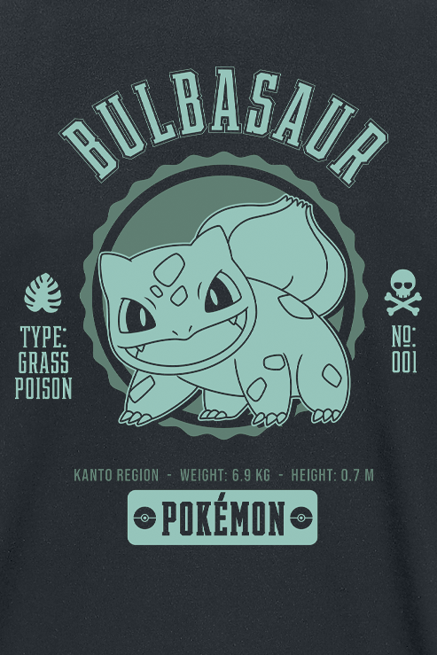 Pokémon - Gaming T-Shirt - Bisasam - S - für Männer - Größe S - schwarz