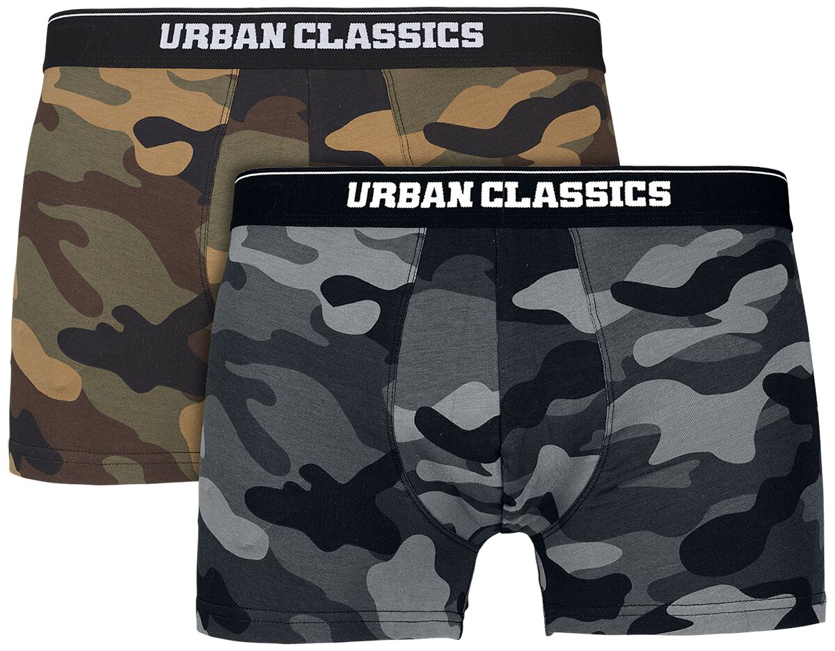 Urban Classics 2-Pack Camo Boxer Shorts Boxershort-Set camouflage in S
