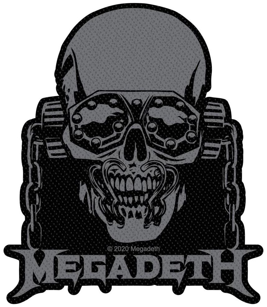 Megadeth Patch - Vic Rattlehead Cut Out - schwarz/grau  - Lizenziertes Merchandise!