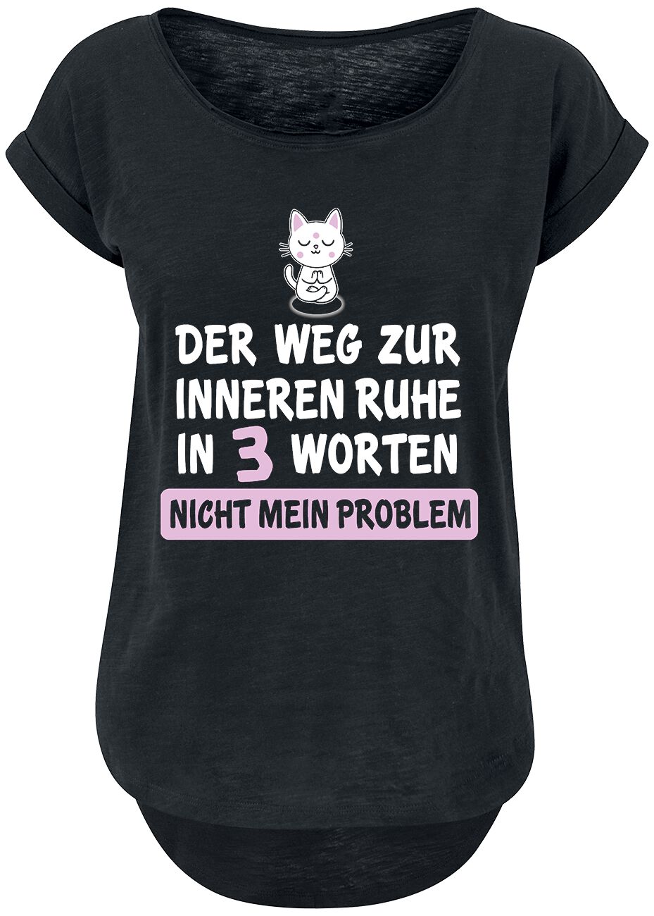 Sprüche T-Shirt - Nicht mein Problem - XS bis XL - für Damen - Größe S - schwarz