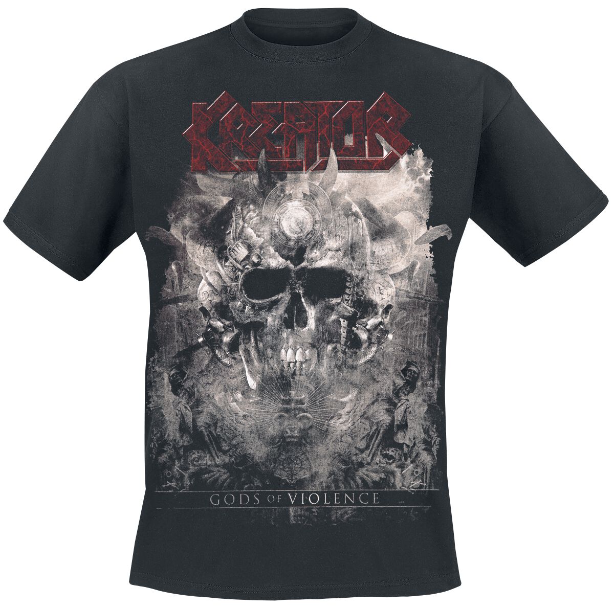 Kreator Gods Of Violence-Skulls T-Shirt schwarz in XL