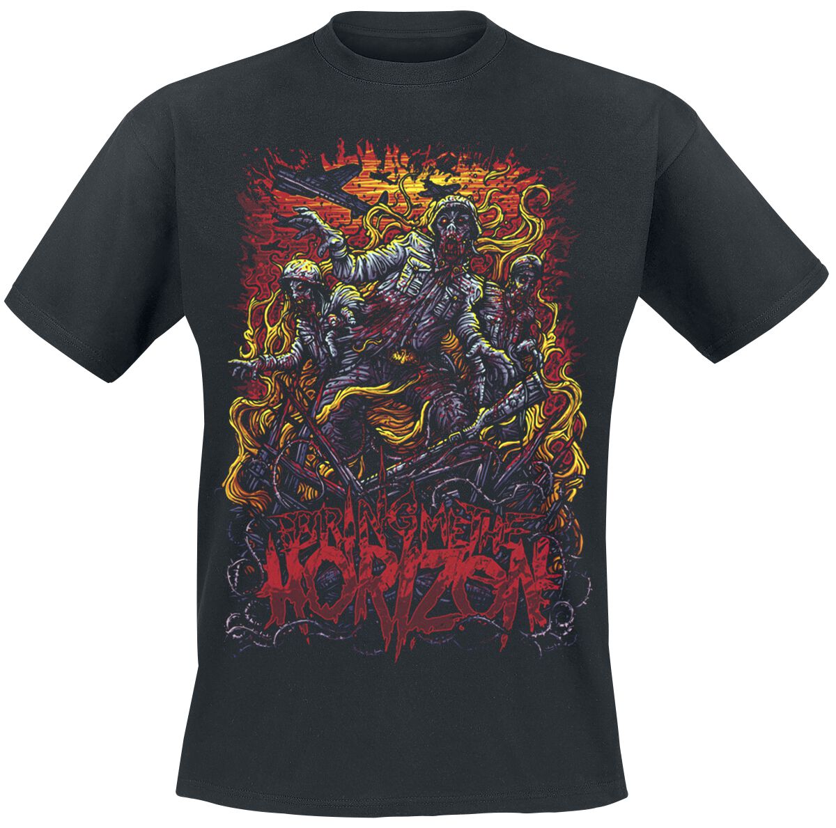 Bring Me The Horizon T-Shirt - Zombie Army - S bis XXL - für Männer - Größe M - schwarz  - Lizenziertes Merchandise!