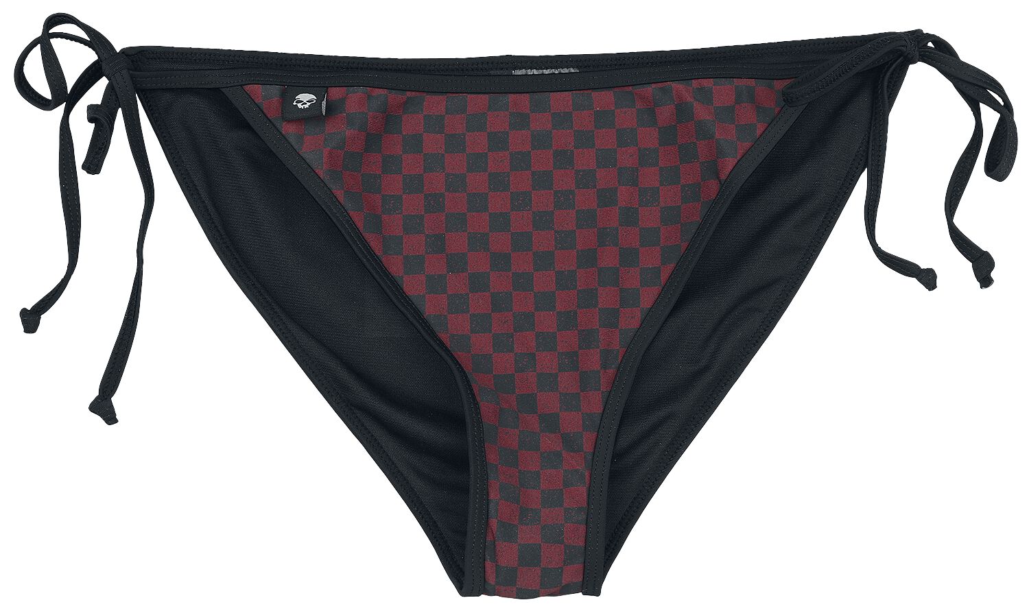 Bikini-Unterteil für Damen  schwarz/rot Bikiniunterteil mit Schachbrettmuster von RED by EMP