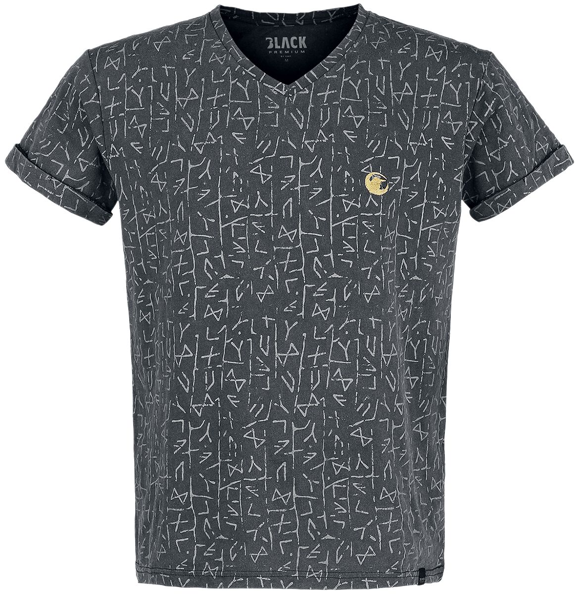 Black Premium by EMP T-Shirt - T-Shirt mit Runenprint - S bis 5XL - für Männer - Größe 5XL - grau