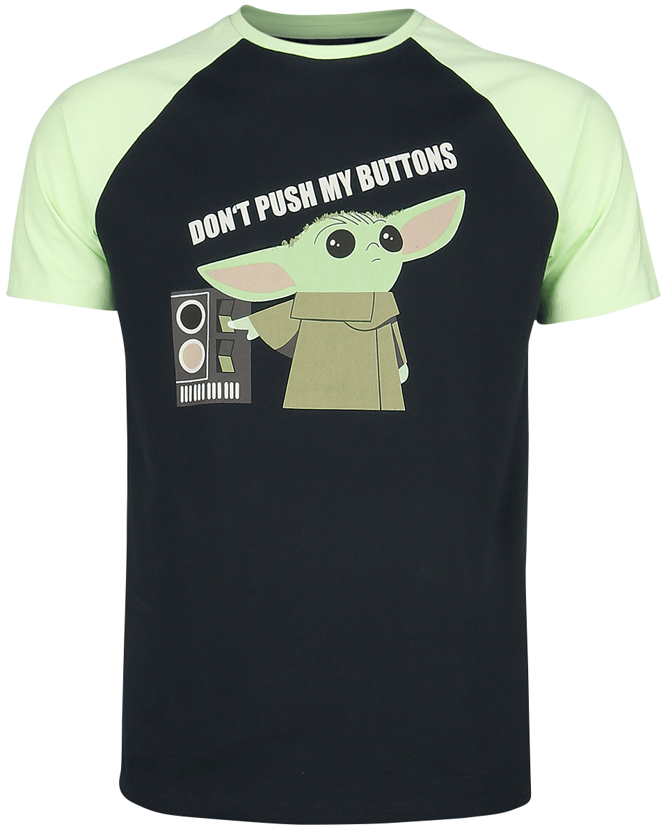 Star Wars The Mandalorian - Don`t Push My Buttons - Grogu Schlafanzug schwarz