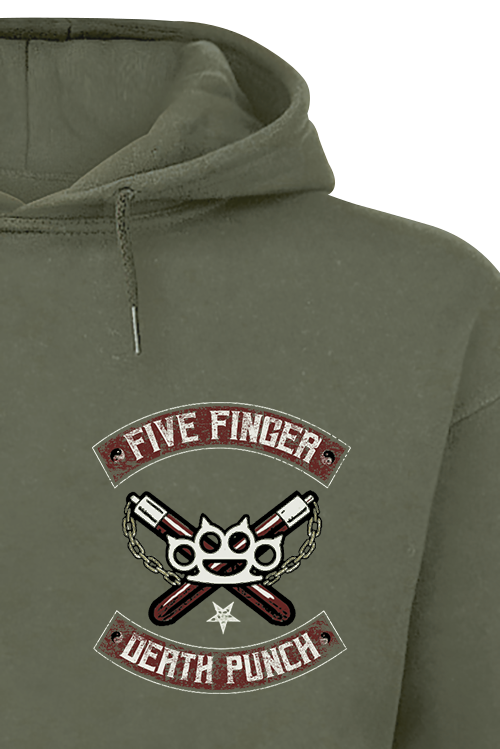 Five Finger Death Punch Bruce Knucklehead Kapuzenpullover oliv