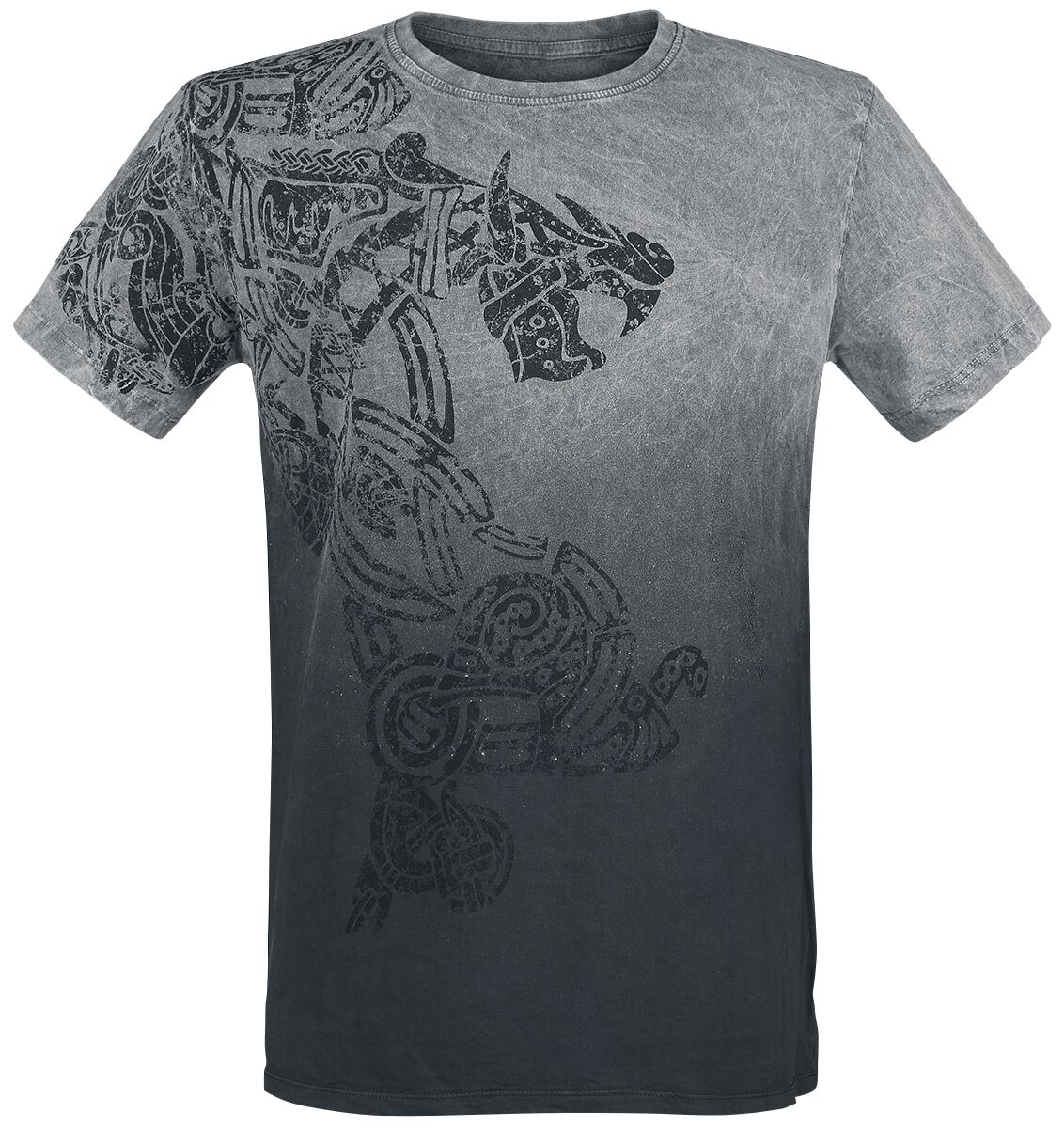 Outer Vision Dragon Tattoo T-Shirt grau in 4XL