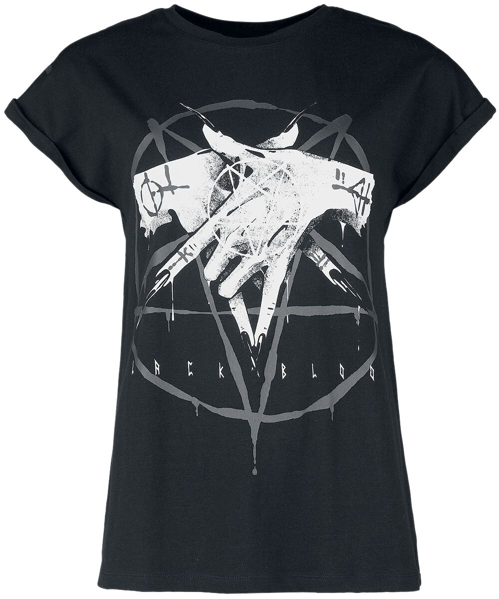 Gothicana by EMP - Gothic T-Shirt - T-Shirt With Pentagram Print - XXL - für Damen - Größe XXL - schwarz