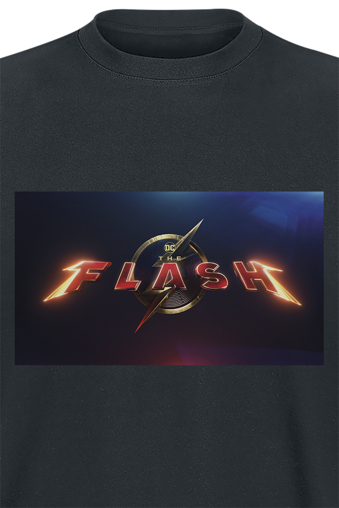 The Flash - DC Comics T-Shirt - Movie Logo - S bis XL - für Männer - Größe L - schwarz  - Lizenzierter Fanartikel