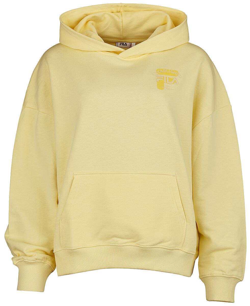 Image of Felpa con cappuccio di Fila - BAKUM oversized leisurewear hoodie - XS a L - Donna - giallo chiaro