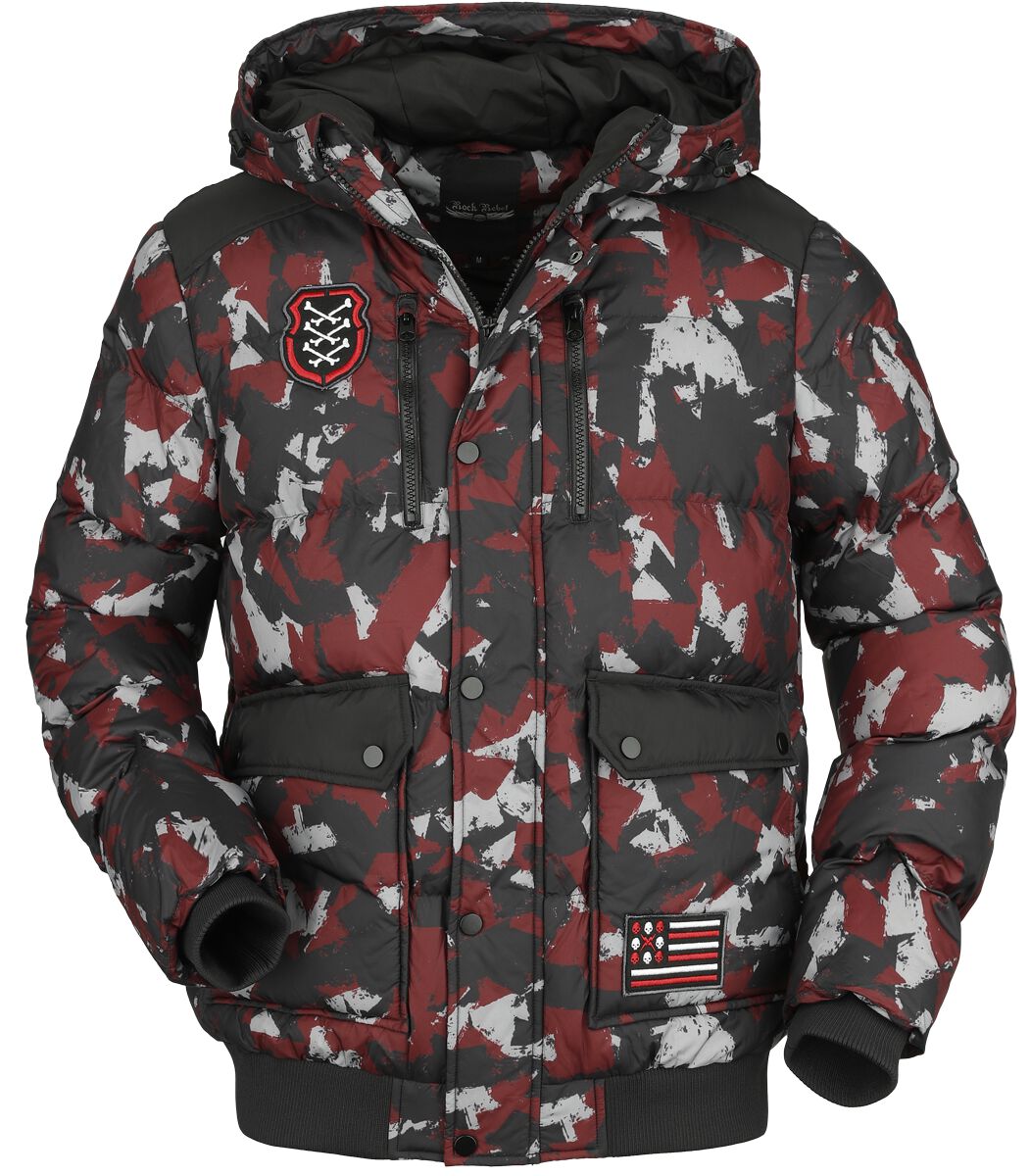 Rock Rebel by EMP Camouflage puffer jacket Winterjacke camouflage in XL