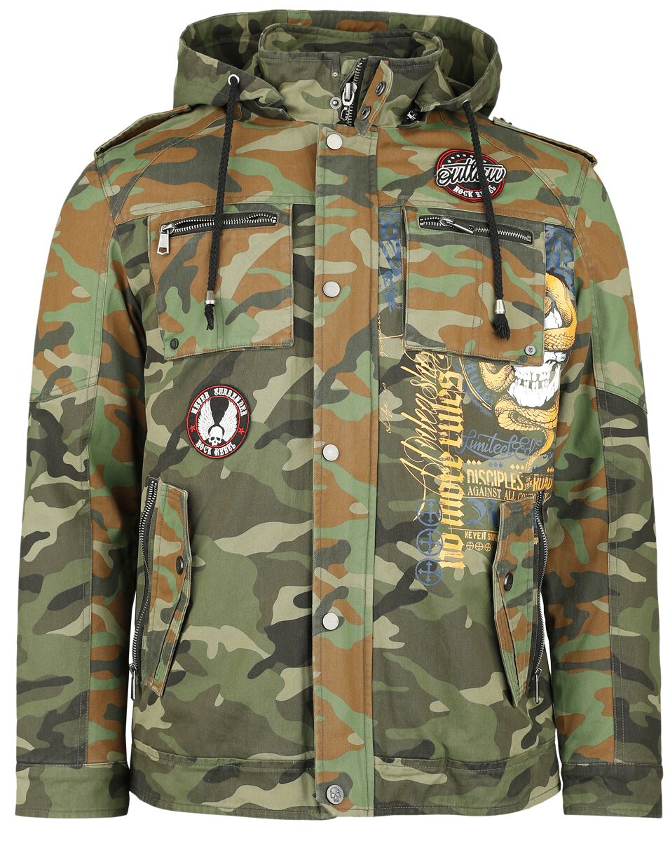Rock Rebel by EMP Camouflage Army Jacket Übergangsjacke camouflage in XL