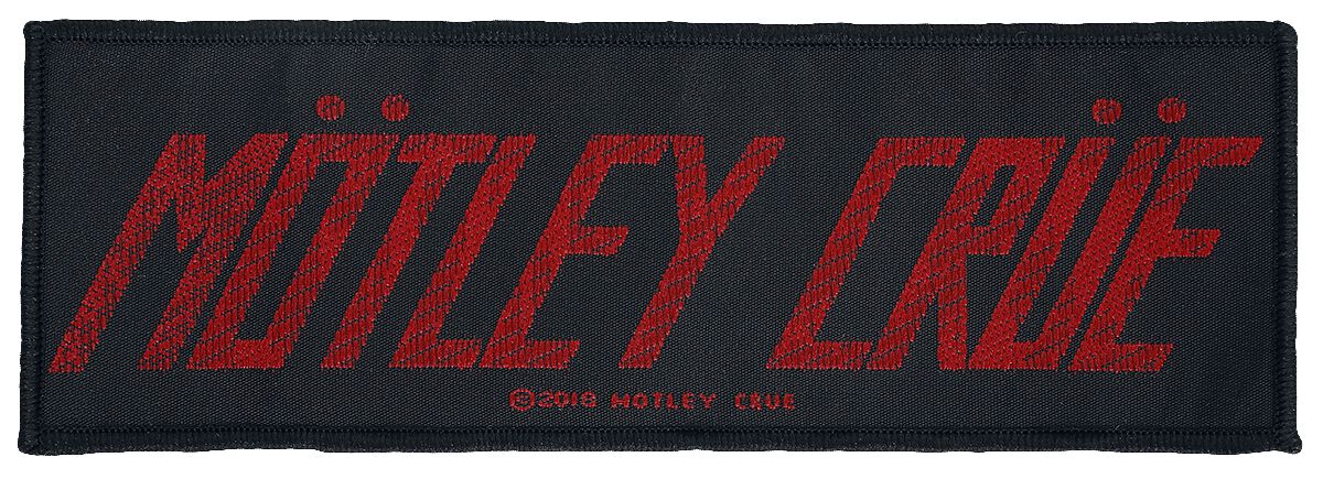 Mötley Crüe Patch - Mötley Crüe Logo - schwarz/rot  - Lizenziertes Merchandise!