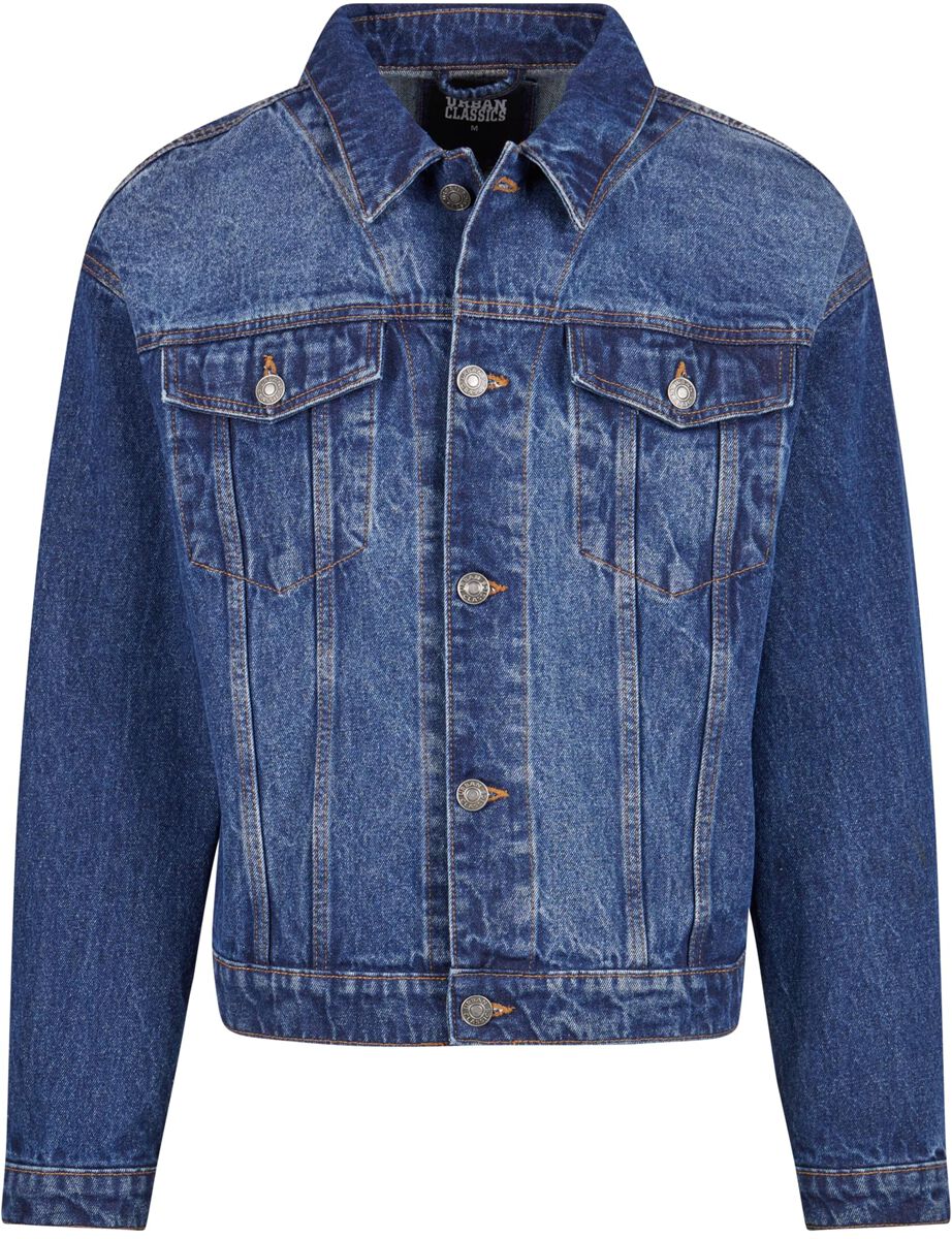 Image of Giubbetto di jeans di Urban Classics - Heavy Ounce Boxy Denim Jacket - S a XL - Uomo - blu