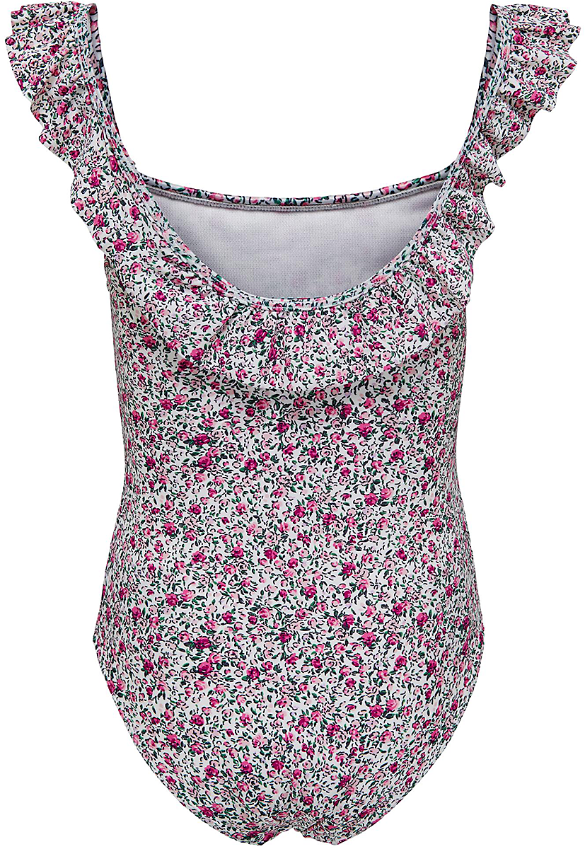 Kids ONLY Badeanzug - Dana Lara Ruffle Swimsuit - 134/140 bis 158/164 - für Damen - Größe 158/164 - multicolor