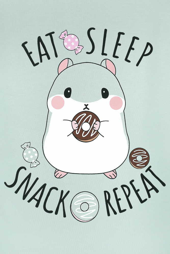 Amufun Coroham - Eat, Sleep, Snack, Repeat Langarmshirt grün