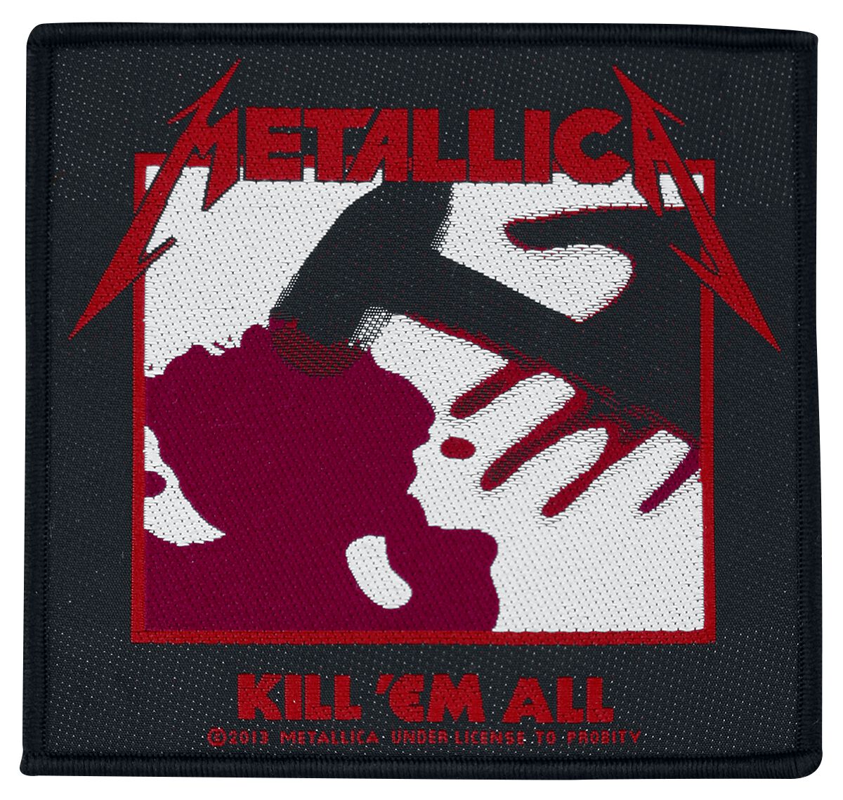 Metallica Patch - Kill `Em All - schwarz/weiß/rot  - Lizenziertes Merchandise!