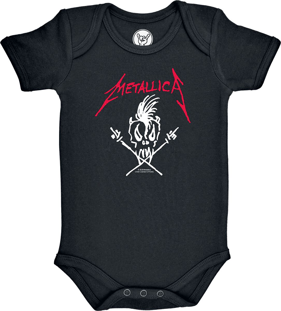 Metallica Body für Neugeborene - Metal-Kids - Scary Guy - für Mädchen & Jungen - schwarz  - Lizenziertes Merchandise!