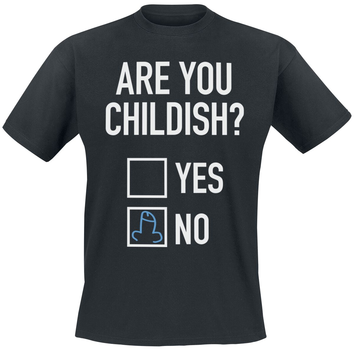 Sprüche T-Shirt - Are You Childish - S bis XXL - für Männer - Größe S - schwarz