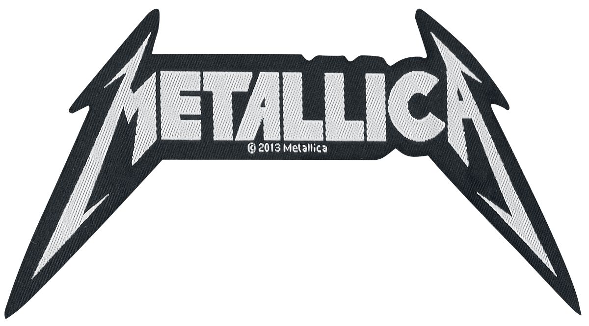 Metallica Patch - Shaped Logo - schwarz/weiß  - Lizenziertes Merchandise!