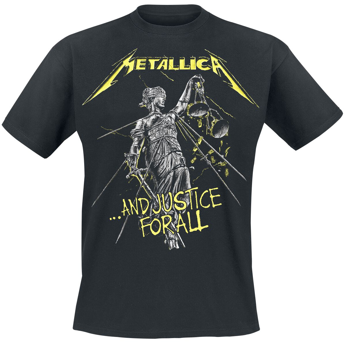 Metallica T-Shirt - ...And Justice For All - Tracklist - S bis 5XL - für Männer - Größe XXL - schwarz  - Lizenziertes Merchandise!
